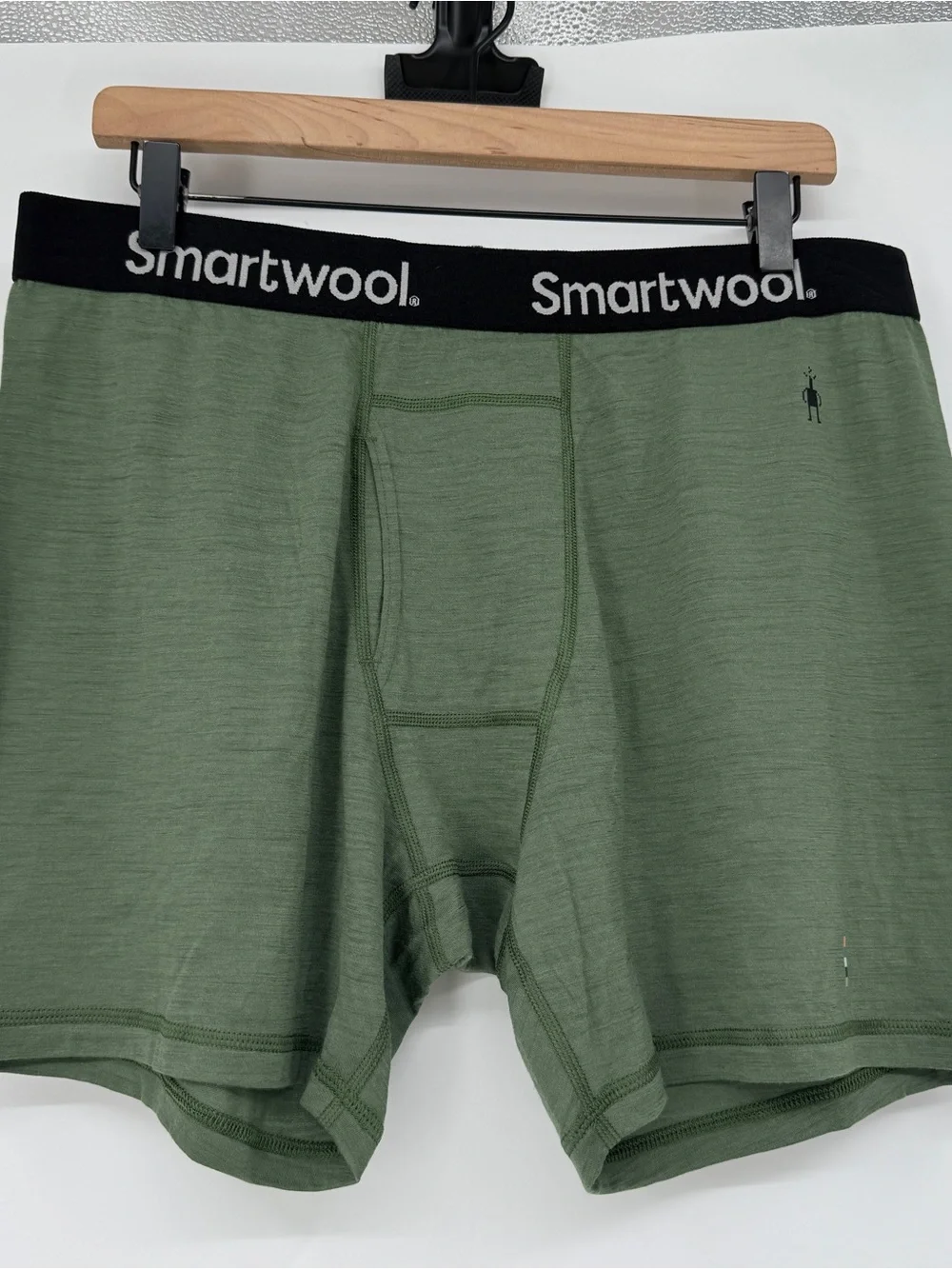 Smartwool Men’s Boxer Briefs Green with Black Waistband New with Tags